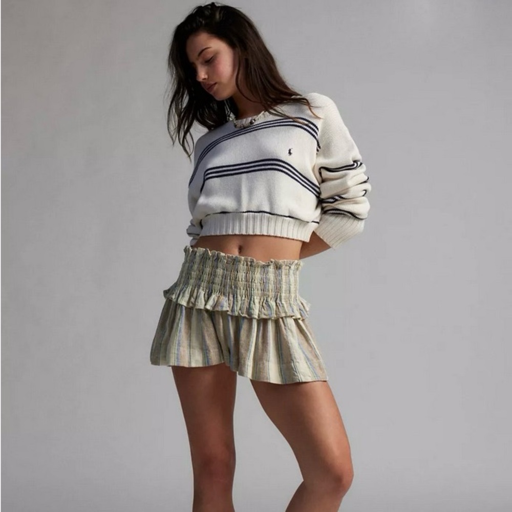 NWOT Kimchi Blue Aria High-Rise Linen Micro Short